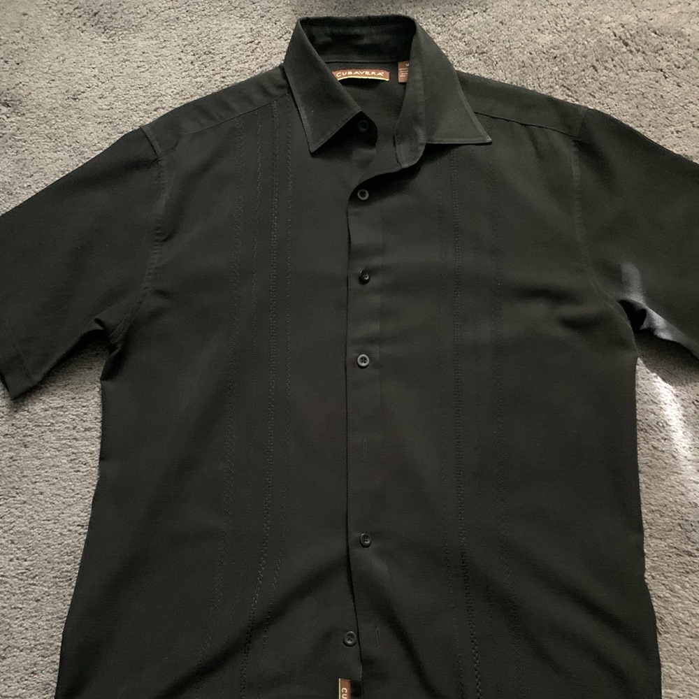 Cubevera Men's Black Short Sleeve Shirt